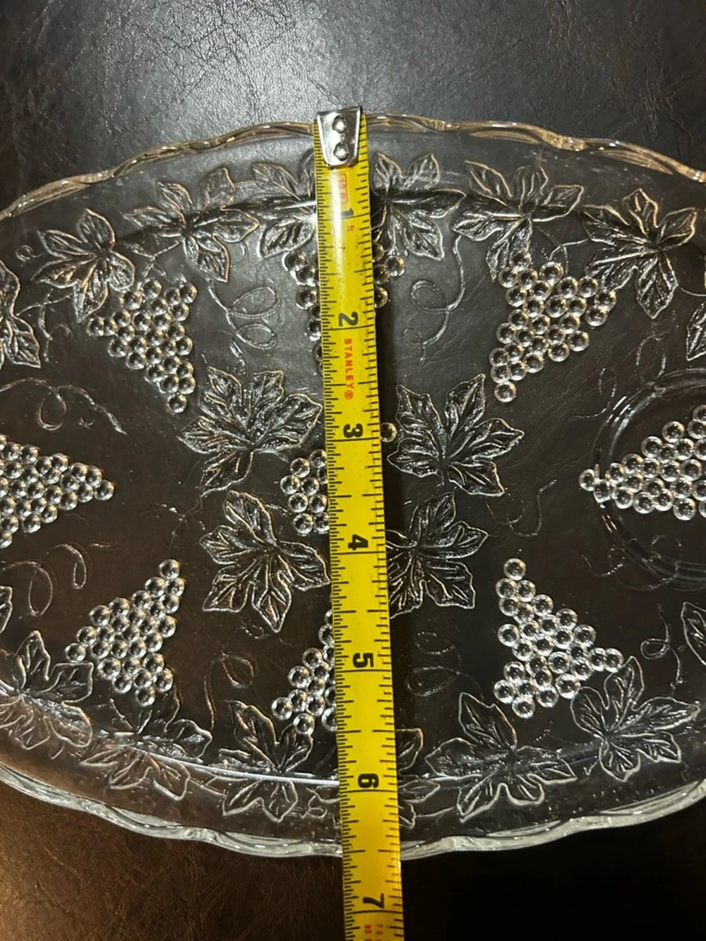 Vintage Anchor Hocking Snack GLASS SERVING TRAY CUP Restyle w striker marches